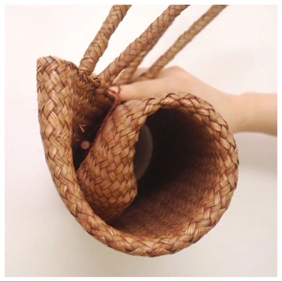 Rattan Straw Beach/Shopper Tote - Picture 3 of 8